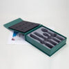 Custom Odd-Shaped Green Magnetic Rigid Box with Foam Insert Custom Odd-Shaped Green Magnetic Rigid Box with Foam Insert