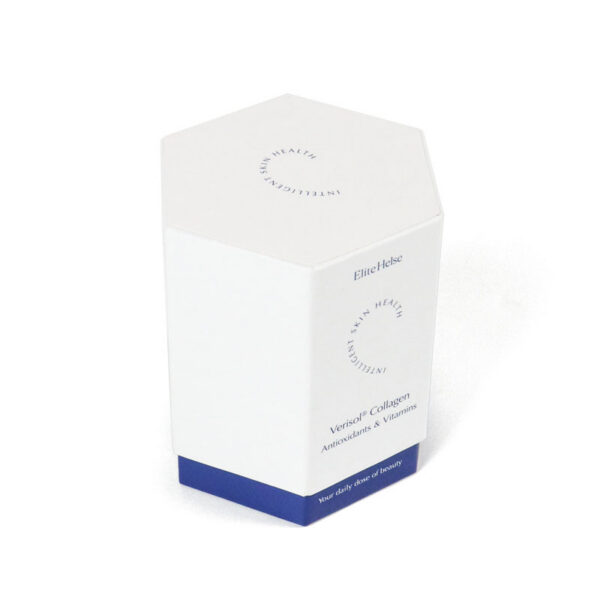 Hexagon Collagen Supplement Packaging Box with Lid Base Hexagon Collagen Supplement Packaging Box with Lid Base