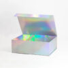 Holographic Magnetic Gift Box with Satin Ribbon Closure Holographic Magnetic Gift Box with Satin Ribbon Closure