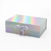 Holographic Magnetic Gift Box with Satin Ribbon Closure Holographic Magnetic Gift Box with Satin Ribbon Closure