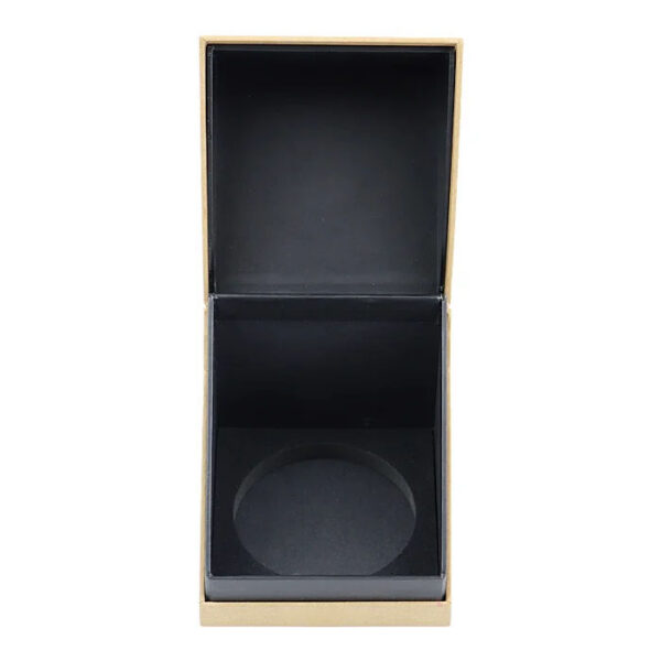 Logo Printed Kraft Hinged Candle Box with Black Inner Tray Logo Printed Kraft Hinged Candle Box with Black Inner Tray