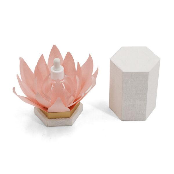 Lotus Petal Dropper Bottle Gift Box with Textured Cover Lotus Petal Dropper Bottle Gift Box with Textured Cover