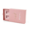 Pink Drawer Lip Gloss Duo Packaging Box with Ribbon Pull Pink Drawer Lip Gloss Duo Packaging Box with Ribbon Pull