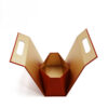 Red Rigid Folding Wine Bottle Gift Box with Die-Cut Handle Red Rigid Folding Wine Bottle Gift Box with Die-Cut Handle