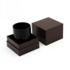 Rigid Croc Texture Candle Jar Box with Molded Black Insert