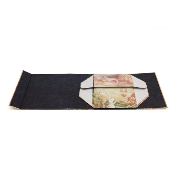 Rigid Folding Baby Blanket Gift Box with Illustrated Print