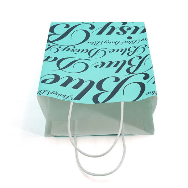 White twisted paper handles White twisted paper handles